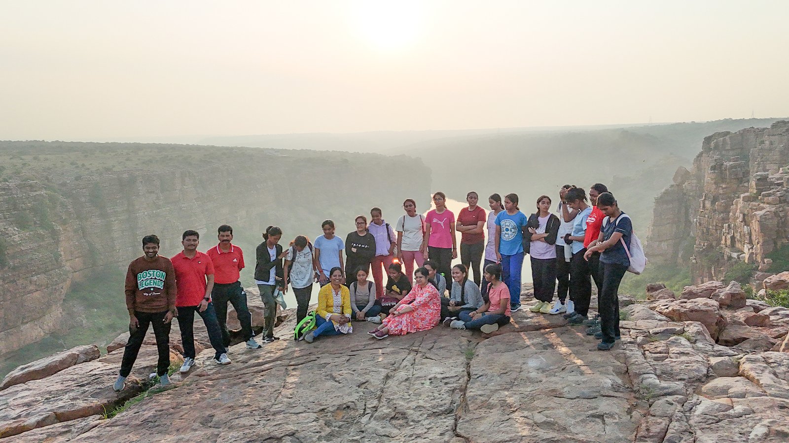 Sunrise view point at Gandikota canyon during ASAAP adventure program in Andhra Pradesh