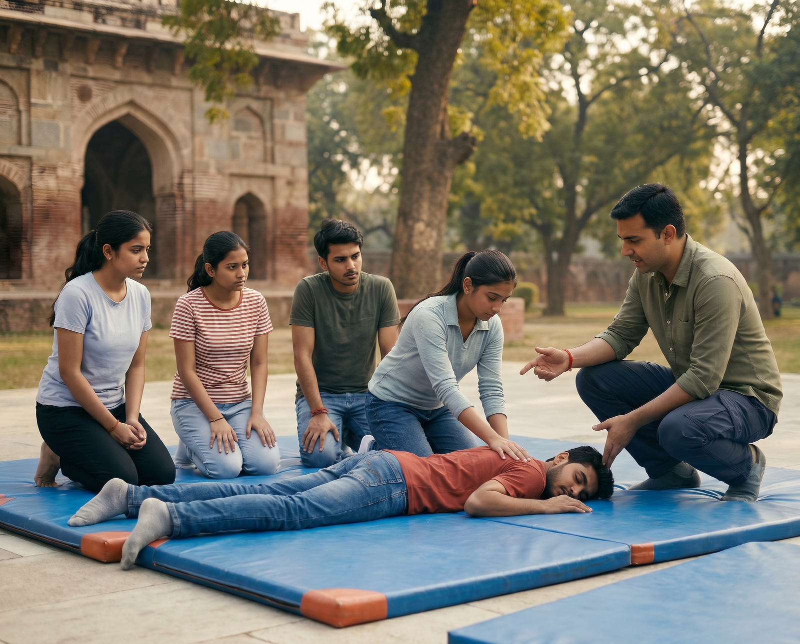 First aid training session at Gandikota by Adventure Sports Academy of Andhra Pradesh (ASAAP