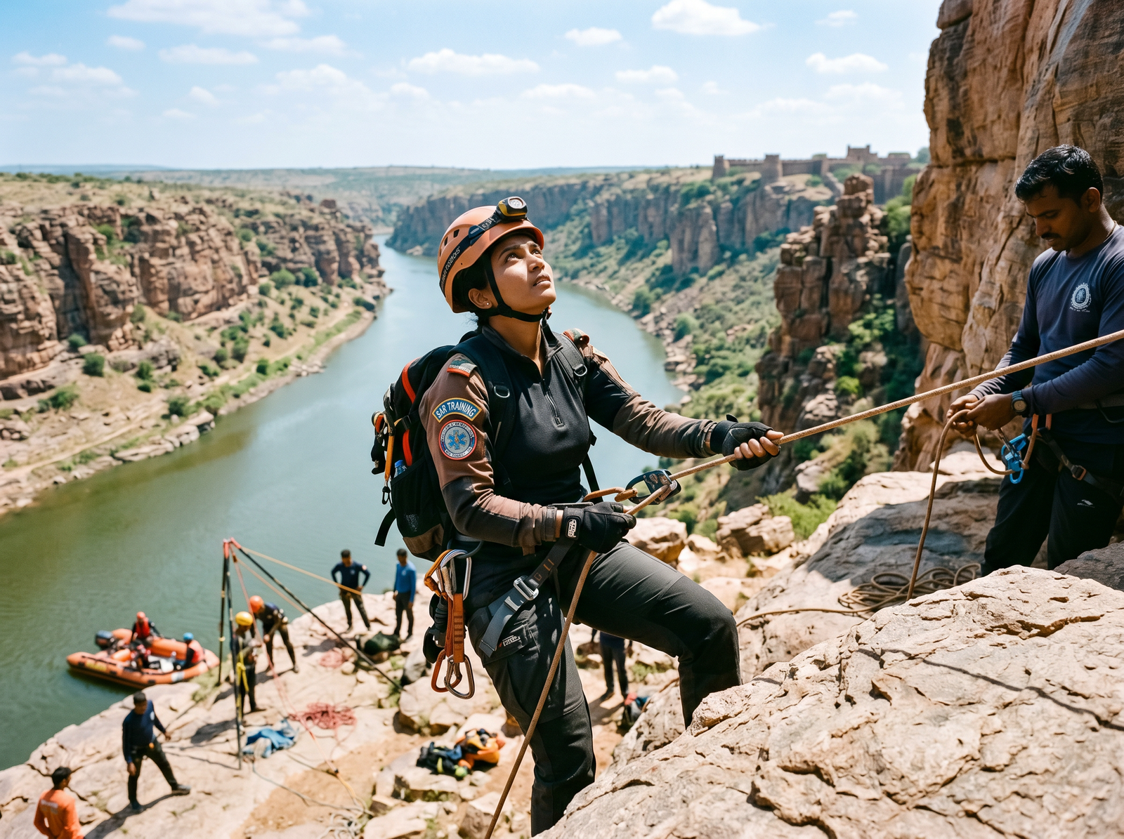 Search and rescue basics training at Gandikota by Adventure Sports Academy of Andhra Pradesh (ASAAP)
